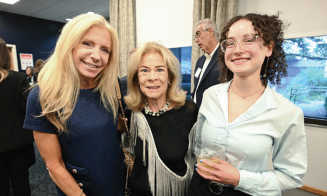 Zoom image: Kathleen Boyd &rsquo;90, Hon. Barbara Howe &rsquo;80 and Sylvie Novak &rsquo;28. 