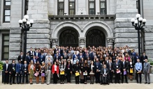 Class photo of UB Law students. 