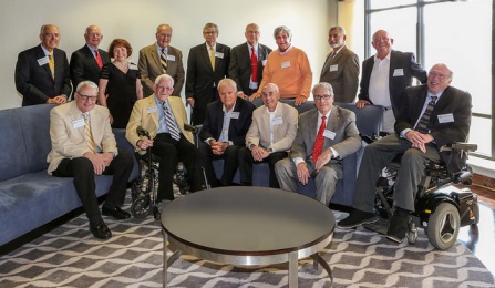 Seated, left to right: Peter M. Kooshoian, Thomas E. Andruschat, Thomas J. Sciolino, James W. Grable Sr., Richard G. Jackson, Hon. Timothy Drury. Standing, left to right: John A. Cirando, Richard B. Scott, Mary Ellen Murphy Borja, Thomas Whissel, Robert J. Bolm, Hon. Dale M. Volker, Kevin J. Brinkworth, Marshall L. Cohen, Michael Swartz. 