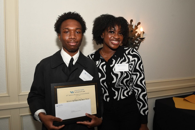 Photo of Kumar Wise, 2023 Promise Prize Awardee and Ijeoma Ezekwe, 2022 Promise Prize Awardee. 