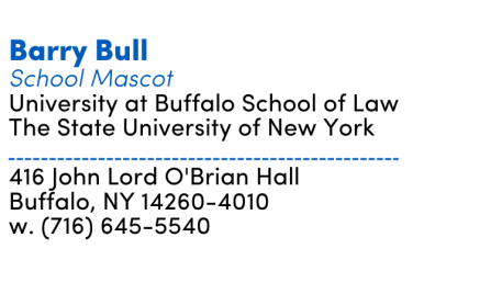 School of Law example signature. 