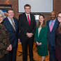 Honoree Madeline Davis, Thomas E. Black, Jr. '79, Daniel DeVoe '14, Keynote Speaker Melissa Brisman, Dean Makau Mutua, and Anastasia Stumpf '15. 