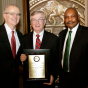 Hon. Jonathan Lippman, Hon. Eugene F. Pigott, Jr. '73, Dean Makau W. Mutua. 