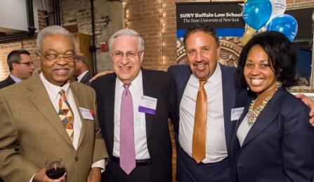 Hon. Samuel L. Green '67, Alan Carrel '67, Harvey L. Kaminski '77 and Hon. Lenora B. Foote-Beavers '97. 