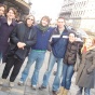 Professor Isabel Marcus (third from left) with law students Serra Aygun, Sarah Brancatella, Jimmy Farrell, Jay O'Shea, Jayme Feldman, and Jenny Rizzo during her 2009 trip to Bosnia, Serbia and Kosovo. 