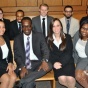 Front row: Stacey Walker &lsquo;15, Anaiss Rijo &lsquo;16, Oscar Kpota &lsquo;15, Meghan Hart &lsquo;16, Sarah Draper &lsquo;16, Michelle Santiago &rsquo;16. Back row: Anna McCarthy &lsquo;15, Anastasia Stumpf &lsquo;15, De'Jon Hall &lsquo;16, Jerry Whalen &lsquo;16, Mohammed Haque &lsquo;15, and Andrea DiLuglio &lsquo;15. 