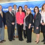 Left to right Hon. ALbert M. Rosenblatt, Hon. Eugene F. Pigott Jr. ‘73, Interim Dean James B. Gardner, Hon. Paula L. Feroleto ‘82, Michael B. Powers, Lecturer Bernadette Gargano, Hon. Erin M. Peradotto ‘84, Michelle Henry. 