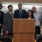 Professor Chiesa, John Burns &lsquo;17, Professor Lee Strang (University of Toledo Law School), Diane Orosz &lsquo;18, Jason Michael Gunning &lsquo;18, and Kelsey Hanson &lsquo;17. 