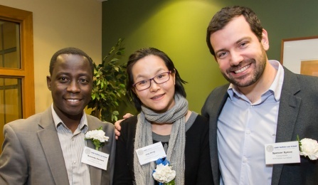 Visiting Fulbright Scholars Kennedy Gastorn with fellow visiting scholars Jing Heng and Spencer Sydow. 