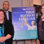 Left: David C. Schopp, CEO, Legal Aid Bureau of Buffalo, Inc., Lisa M. Patterson, Vice Dean for Career Services Back Left: Stan Germ&aacute;n, Executive Director, New York County Defender Services - Right: Susan C. Bryant, Acting Director, New York State Defenders Association, Joanne Macri, Esq., Statewide Chief Implementation Attorney, NYS Office of Indigent Legal Services. 