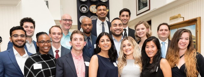 James J. Hatton with 2019 participants in the New York City Program on Finance and Law. 