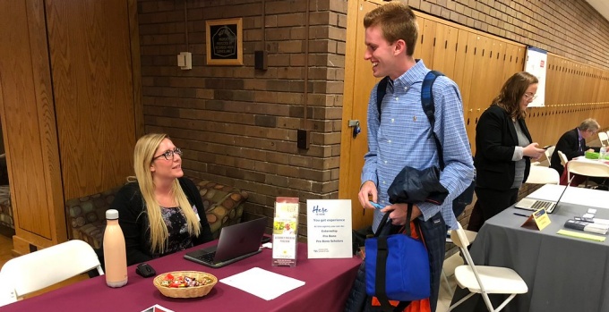 students attend pro bono table day. 