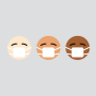 icons of faces wearing protective masks. 