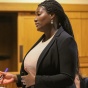law student participating in a trial competition. 