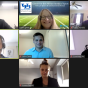 screenshot of people participating in the NFL webinar. 
