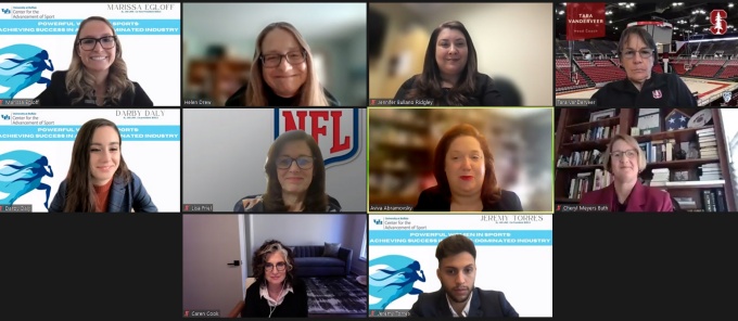 screenshot of participants in a zoom webinar. 