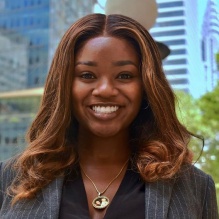 young woman smiling. 