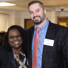 Kerisha Hawthorne-Greer '14 with classmate, Todd J. Potter Jr. '15. 