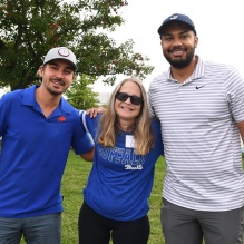 Christopher J. Kolber '23, Nellie Drew '88, and Jake Cercone '21. 