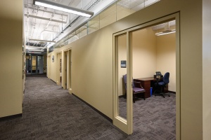 Zoom image: hallway with individual offices 