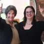 two women making UB Horns gestures. 