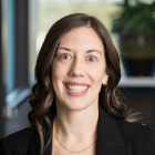 Smiling woman in an office. 