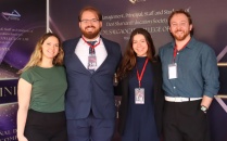 Zoom image: With their coaches (Left to right: Katie England &rsquo;25, Richard Neri '26, Francesca Manzella '26 and Andrew Cegielski &rsquo;25). 