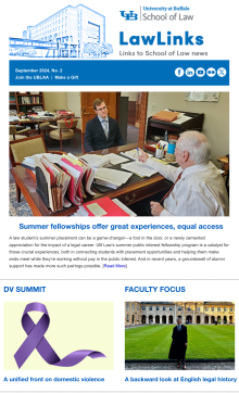 Cover image of an issue of Law Links. 