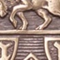 closeup photo of UB's academic seal. 