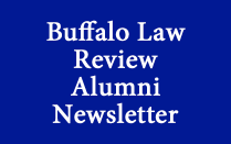 text that says "buffalo law review alumni newsletter". 