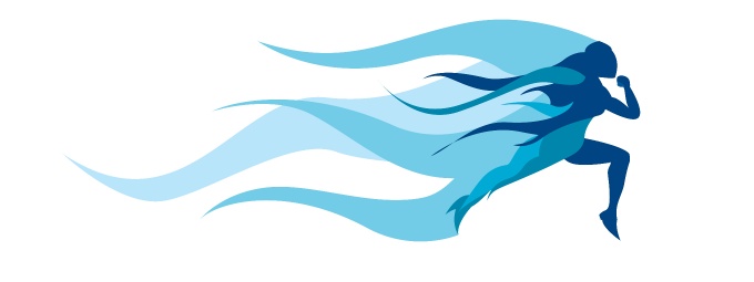 illustration of a woman running. 